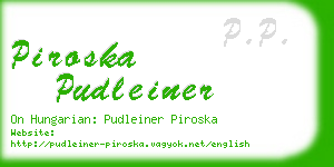 piroska pudleiner business card